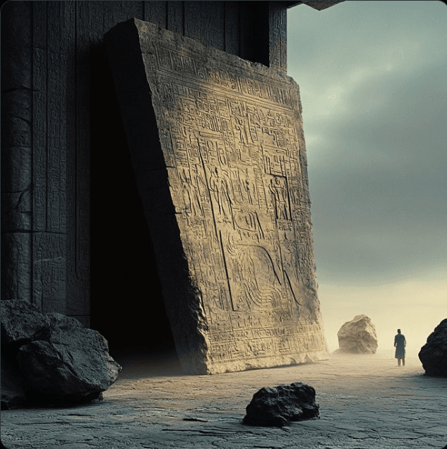 The Monolith, an Egyptian-inspired artwork shared by Vlad Tenev